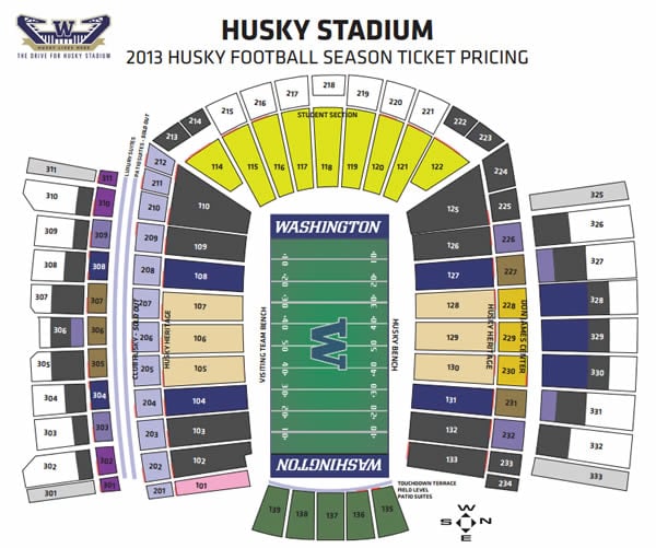 New Husky Stadium Seating Chart
