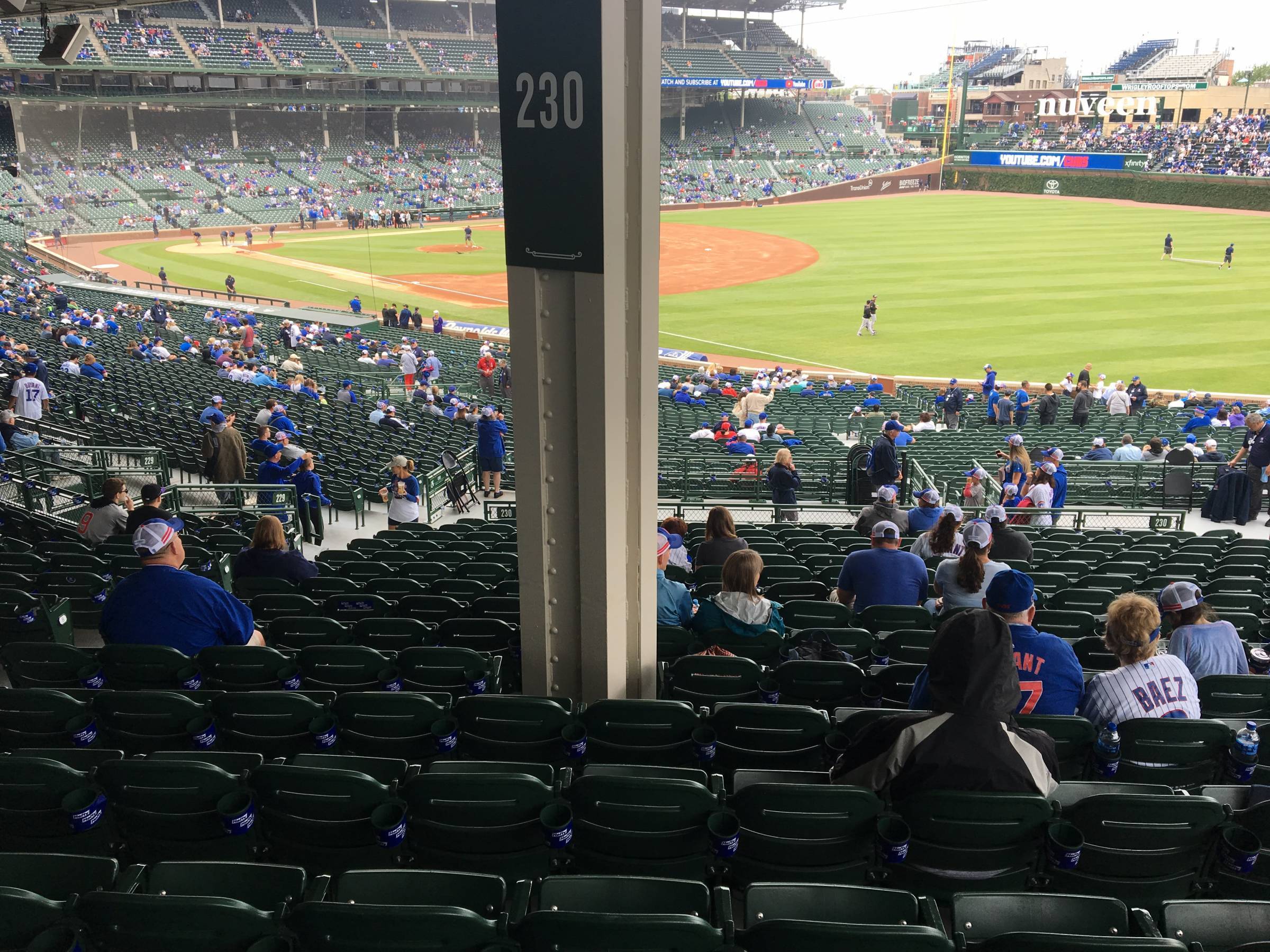 Pole in Section 230 at Wrigley Field