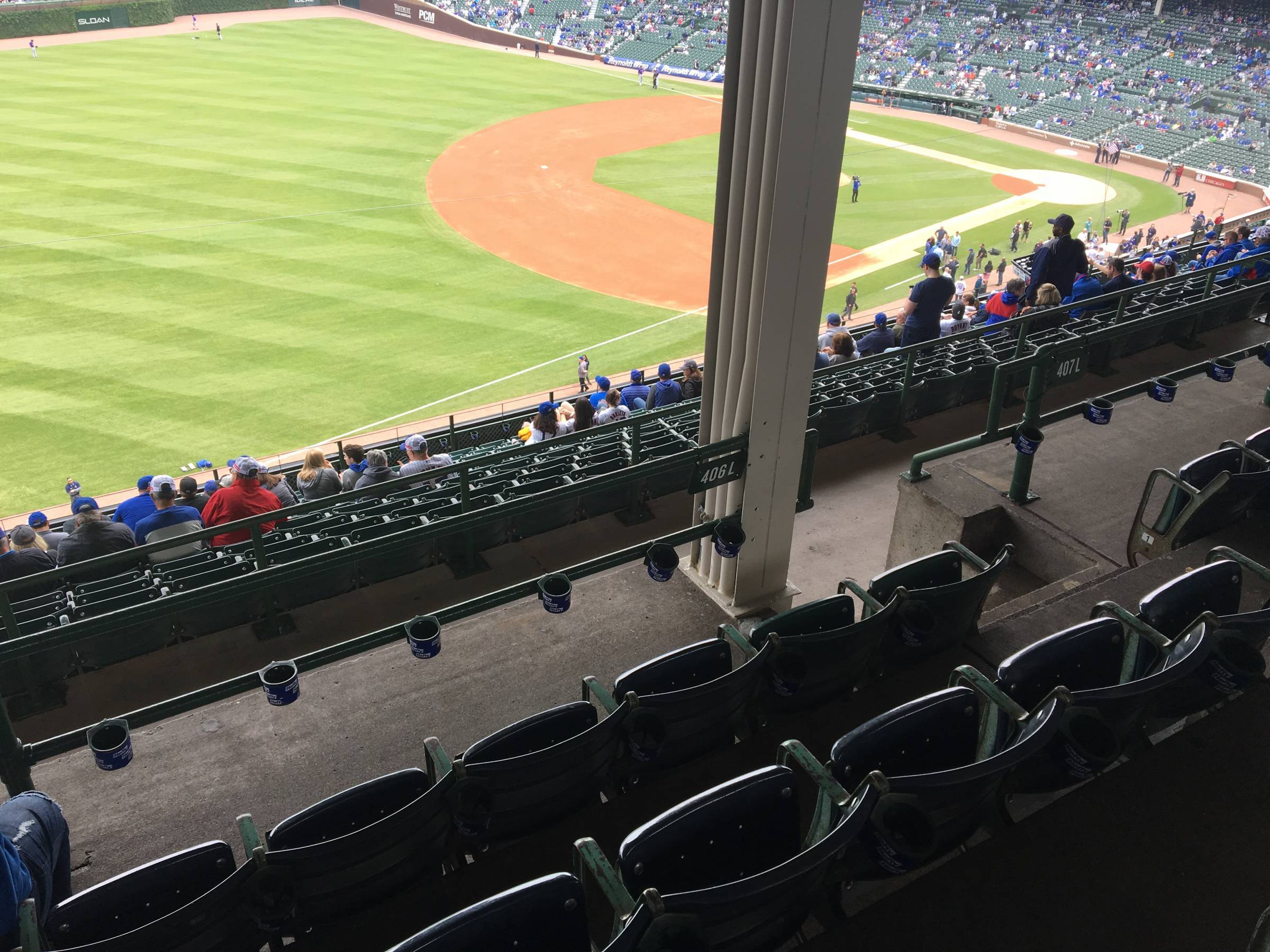 Pole in Section 406L at Wrigley Field
