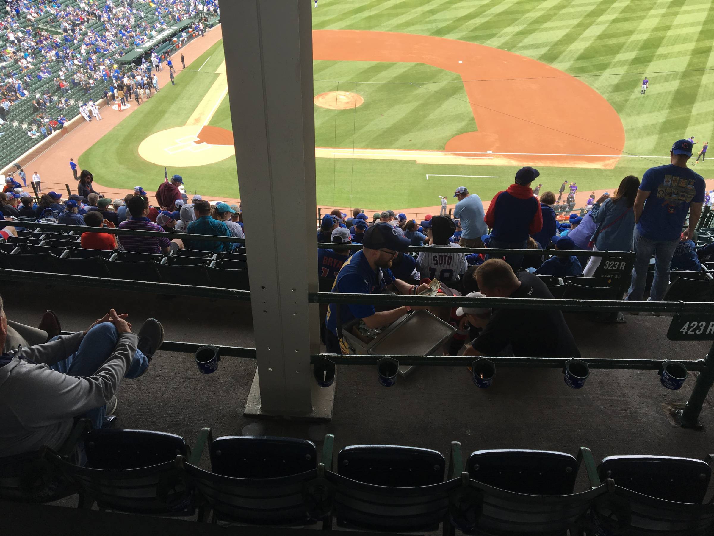 Pole in Section 423R at Wrigley Field