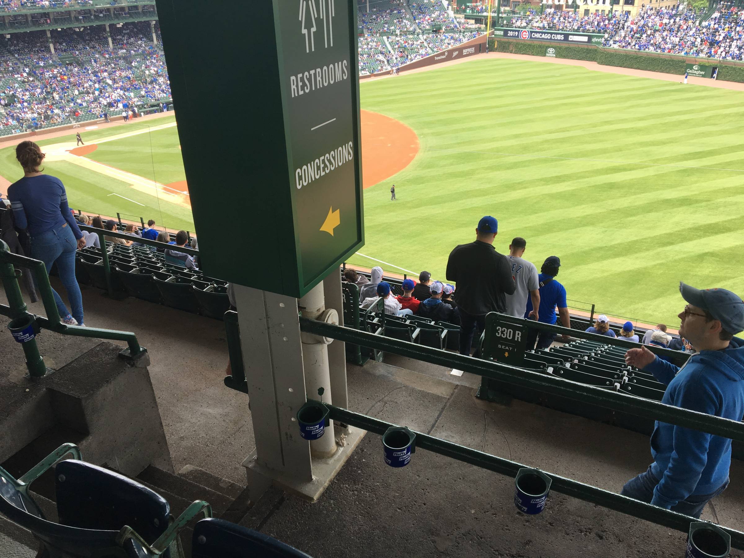 Pole in Section 430R at Wrigley Field