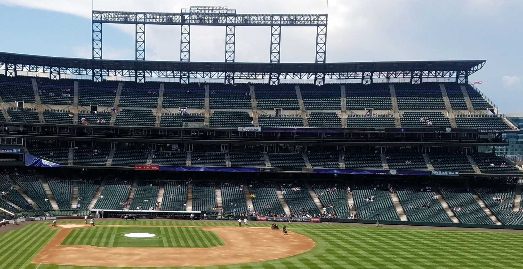 Shaded and Covered Seating at Coors Field 