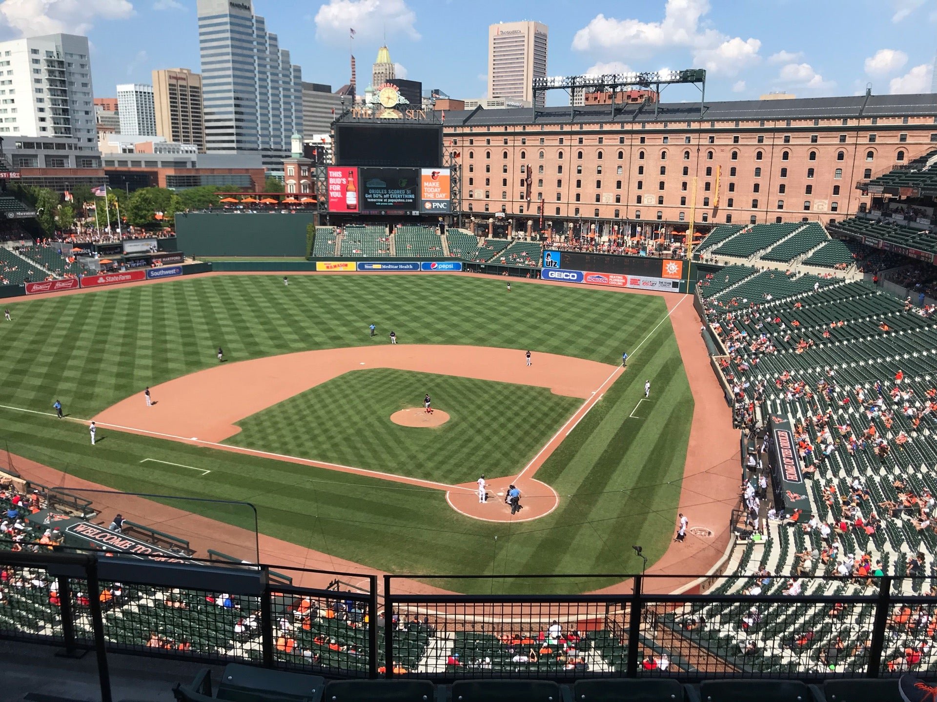 Shaded and Covered Seating at Oriole Park 