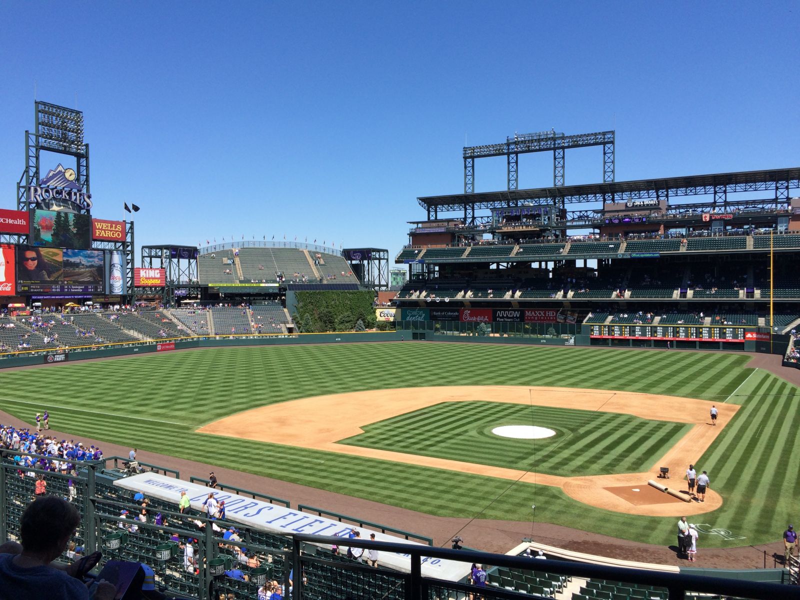 Best seats to catch a fly ball at Coors Field 