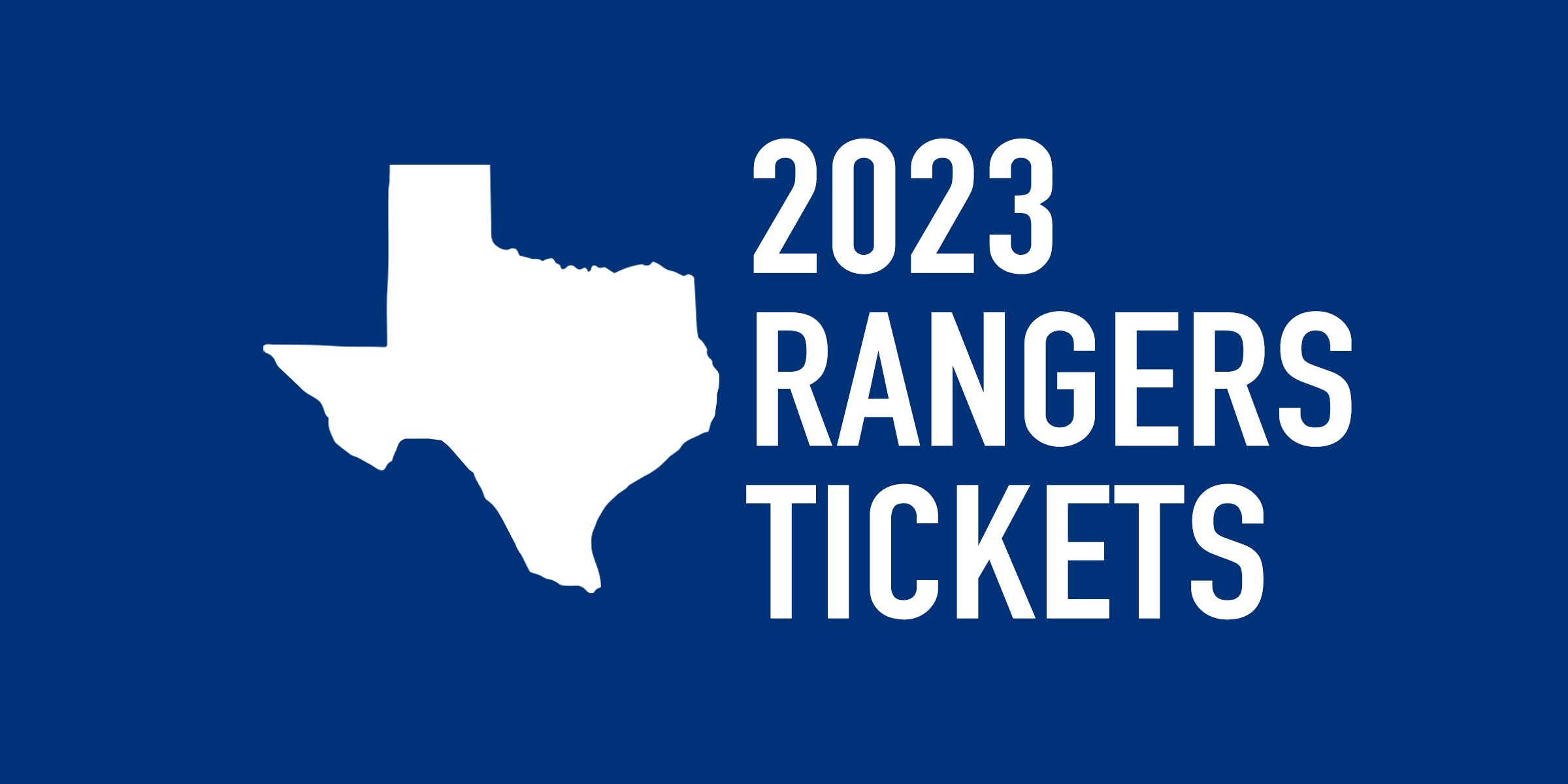 Texas Rangers Tickets 2023 