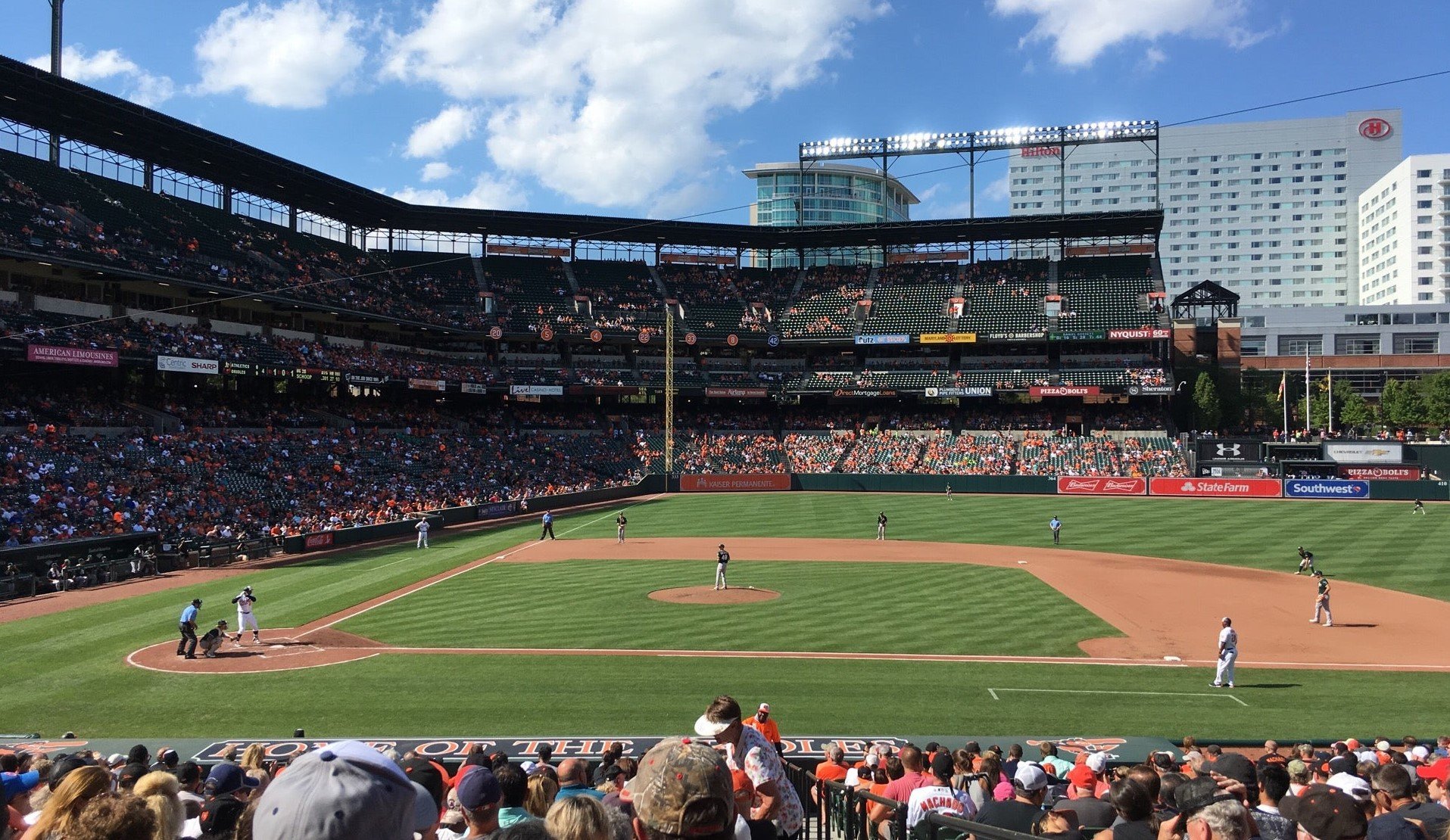 shaded side of camden yards