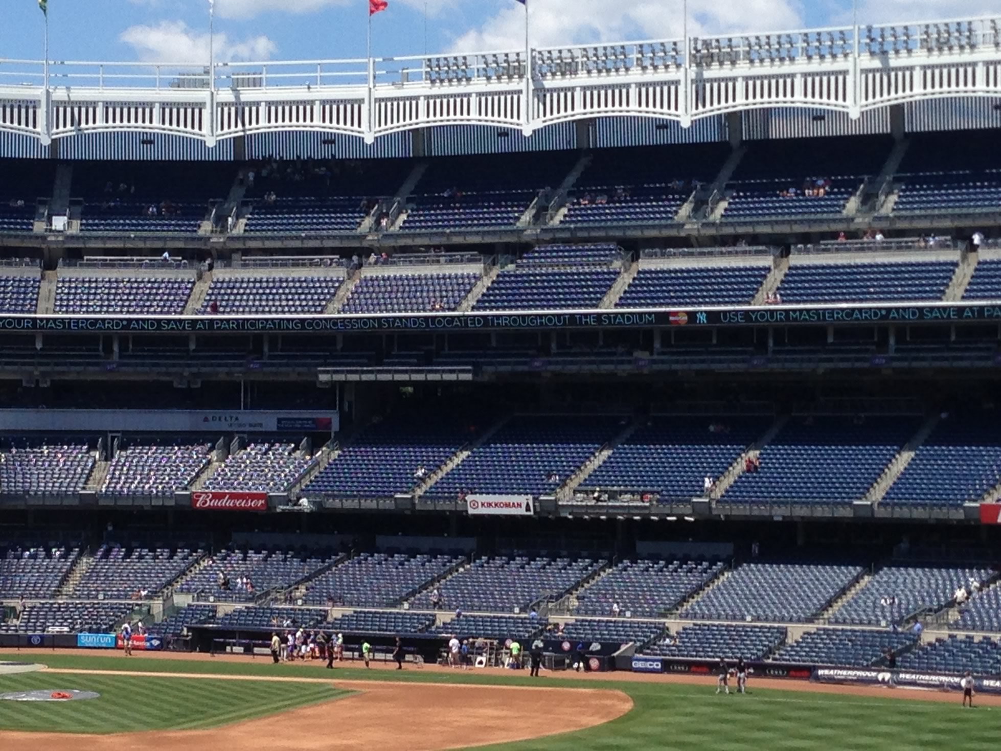 Shaded and Covered Seating at Yankee Stadium 