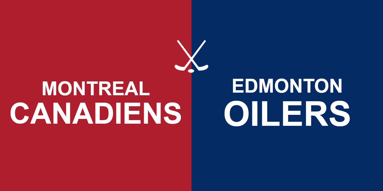 Canadiens vs Oilers