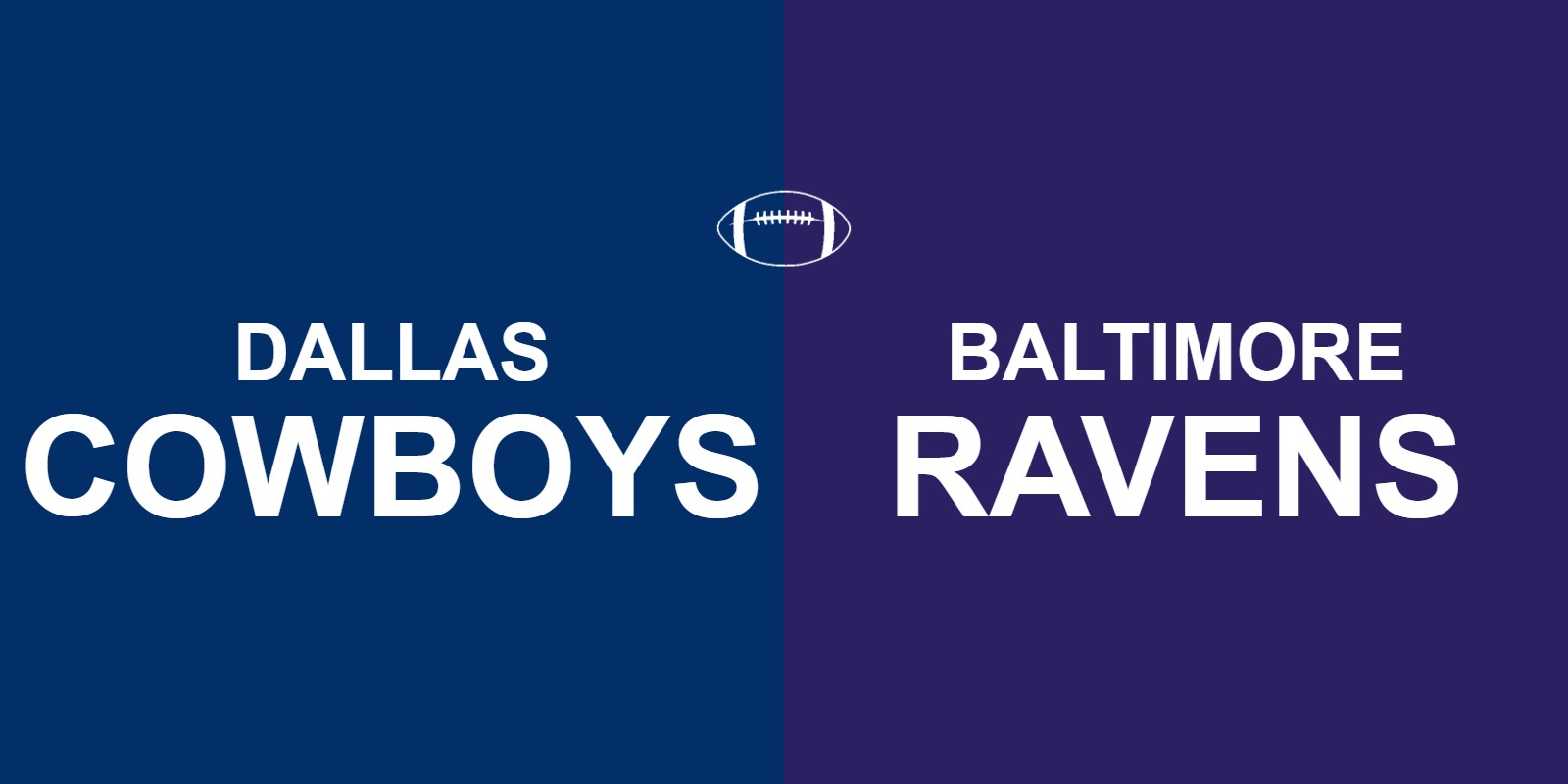 Cowboys vs Ravens