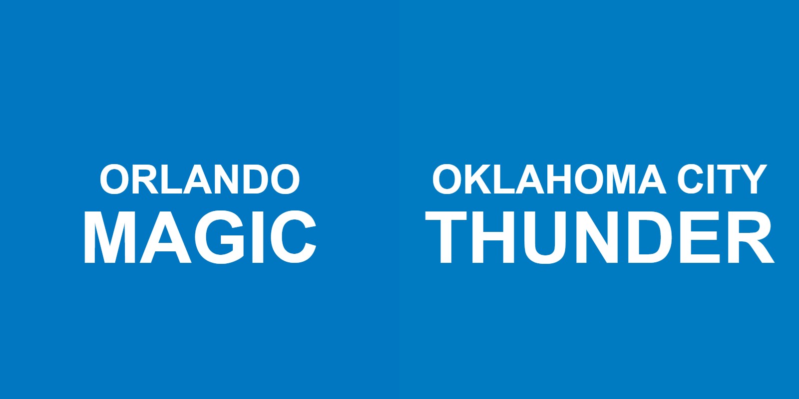 Magic vs Thunder