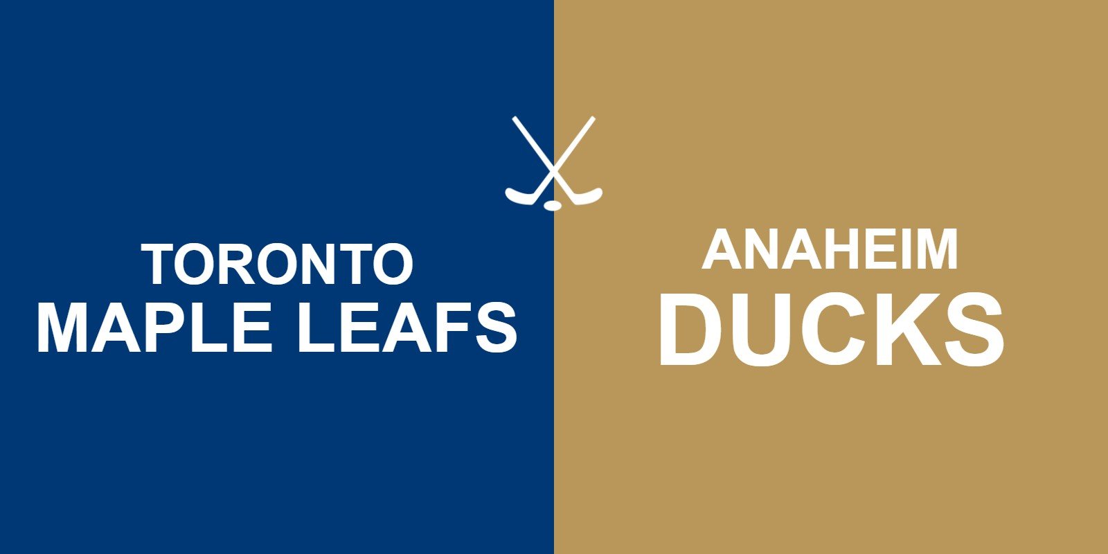 Maple Leafs vs Ducks