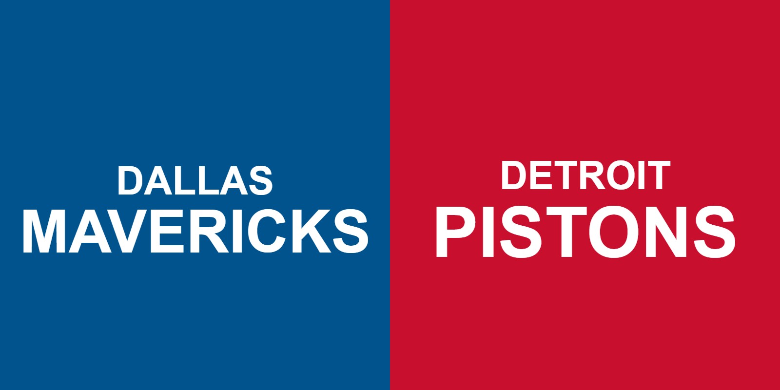 Mavericks vs Pistons
