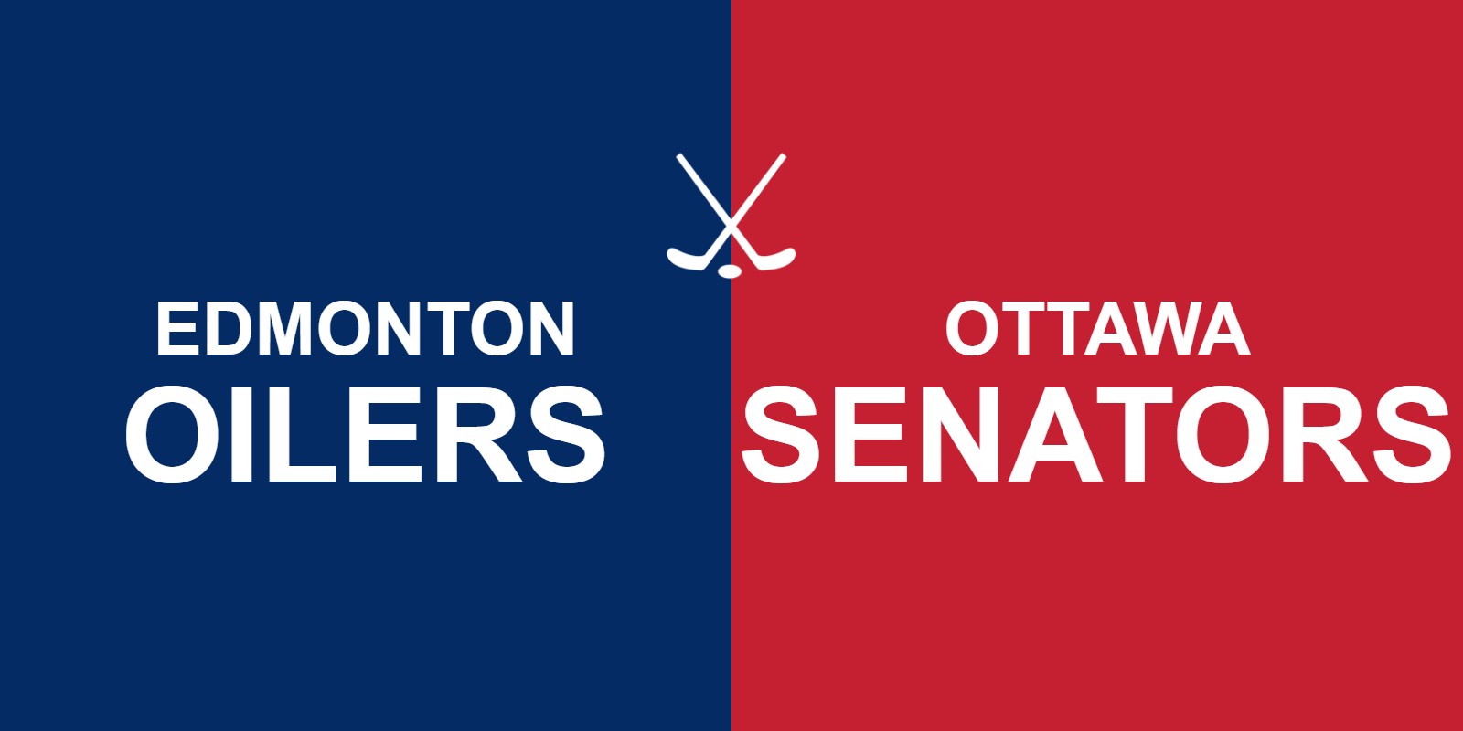 Oilers vs Senators