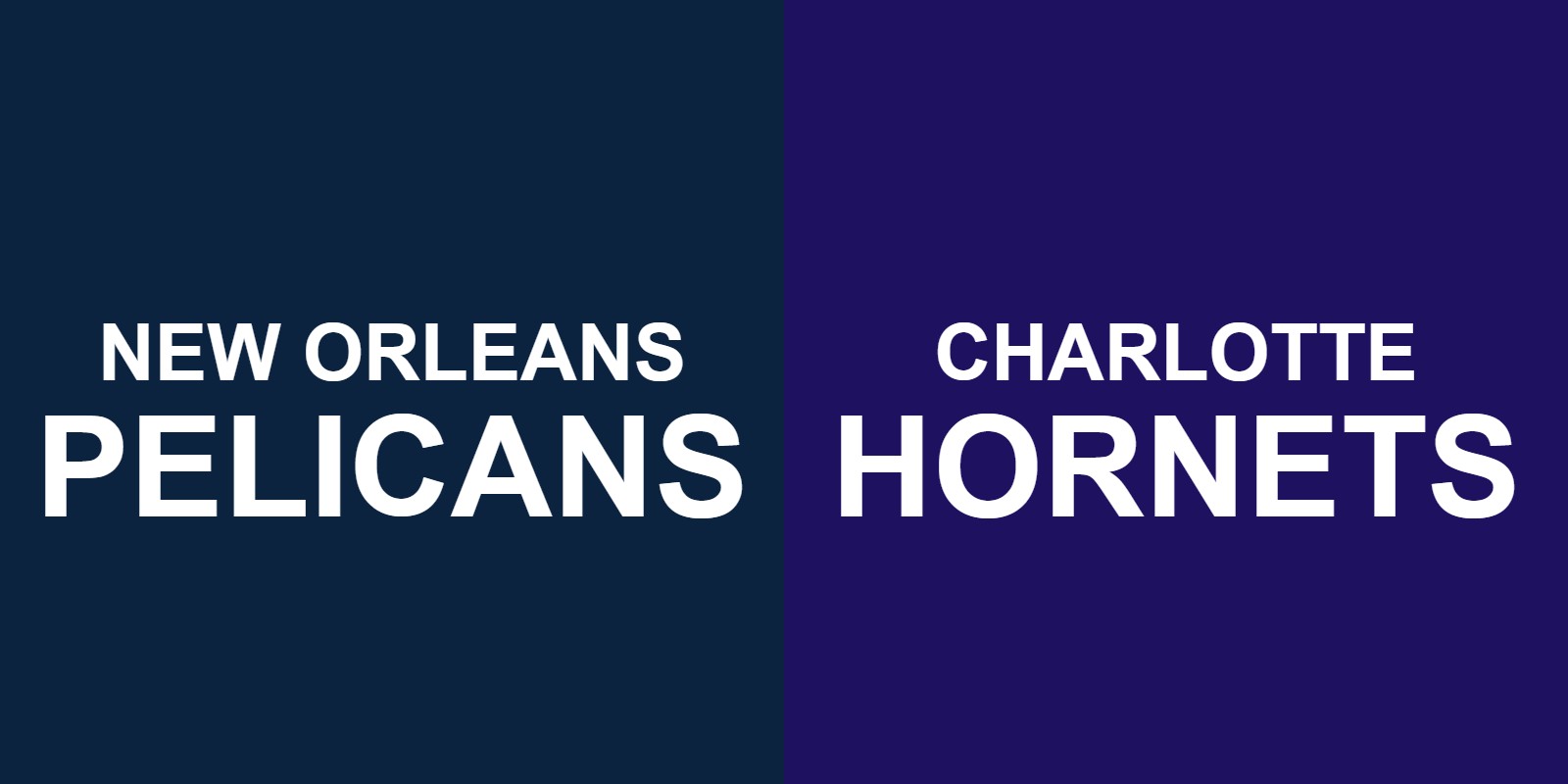 Pelicans vs Hornets