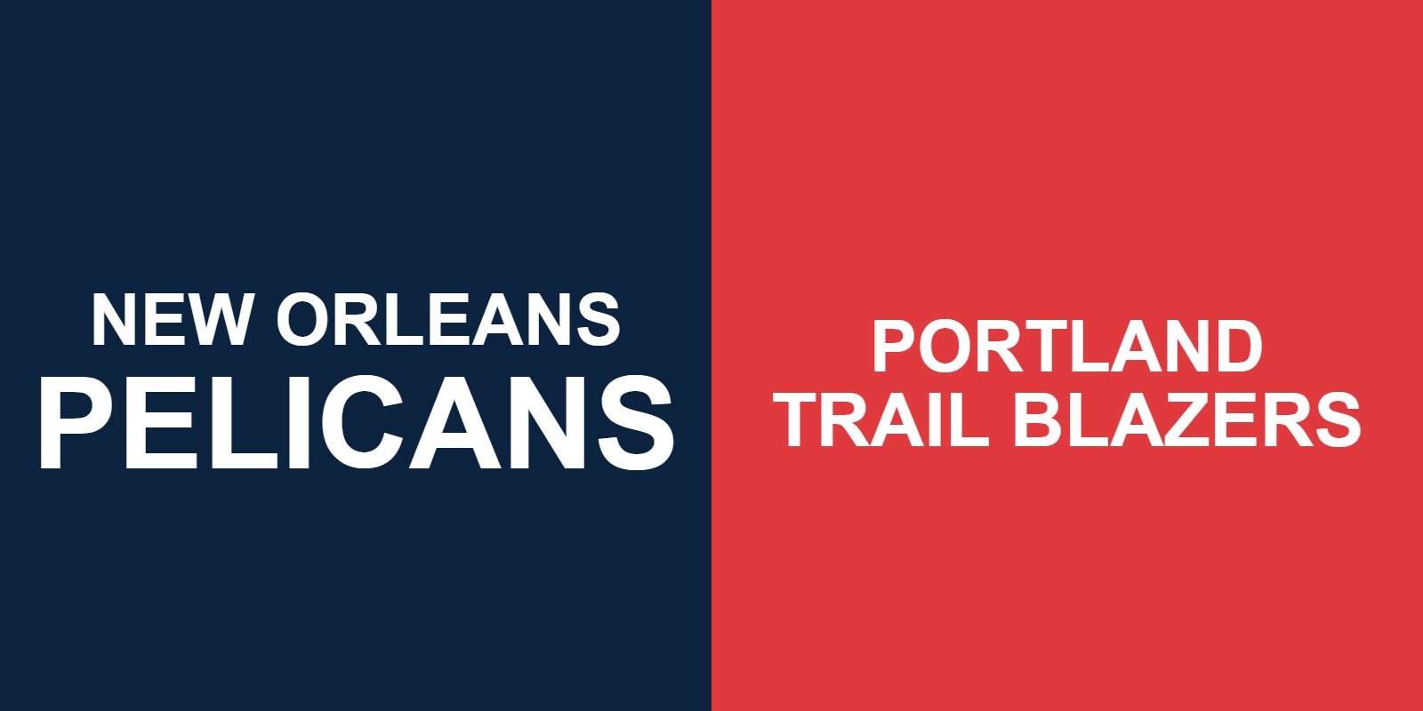 Pelicans vs Trail Blazers