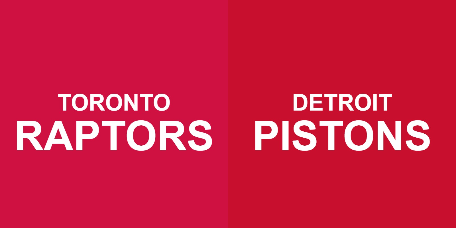 Raptors vs Pistons