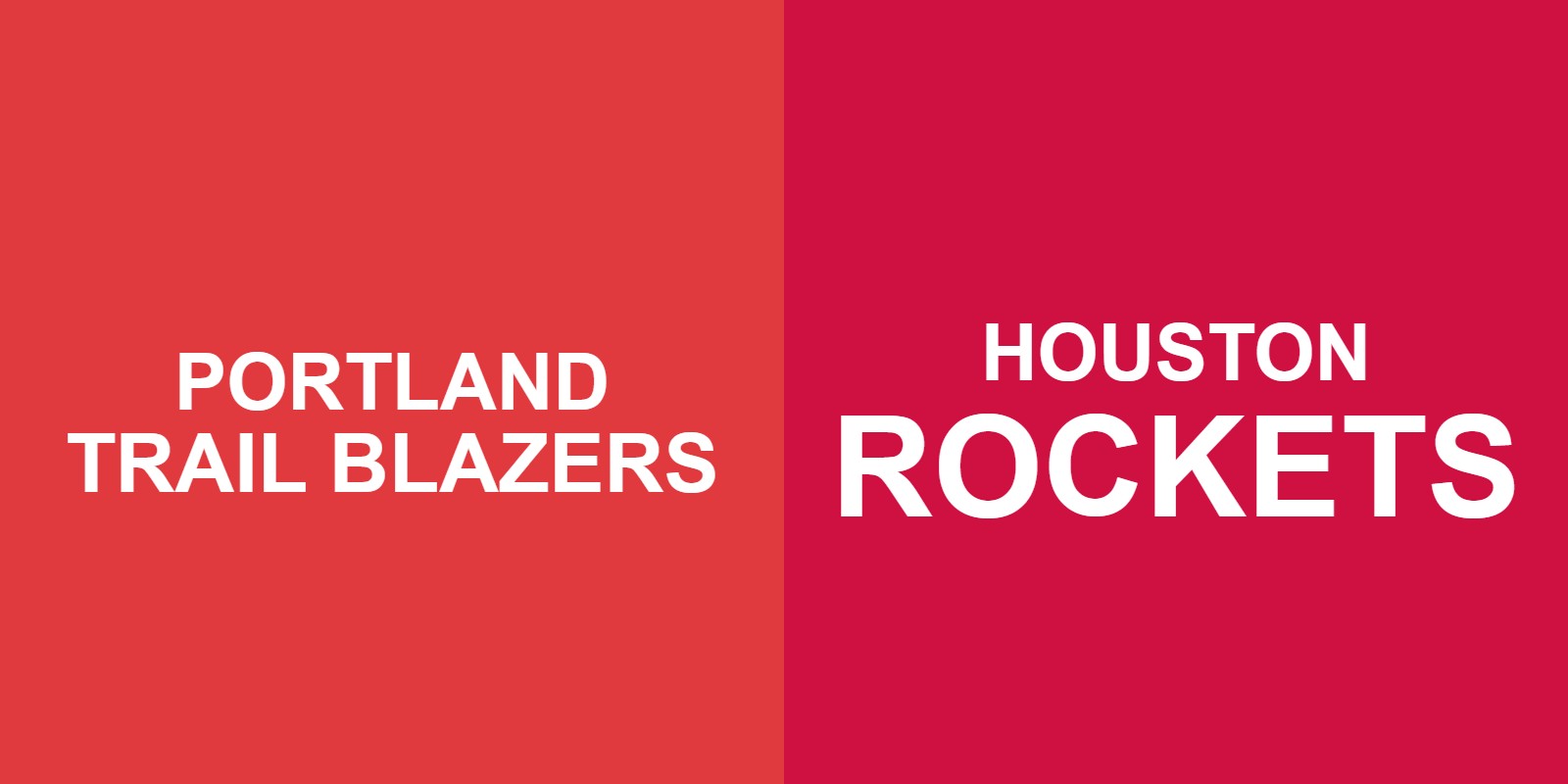Trail Blazers vs Rockets