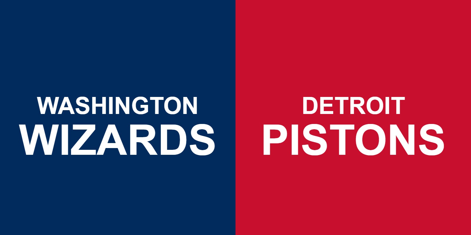 Wizards vs Pistons