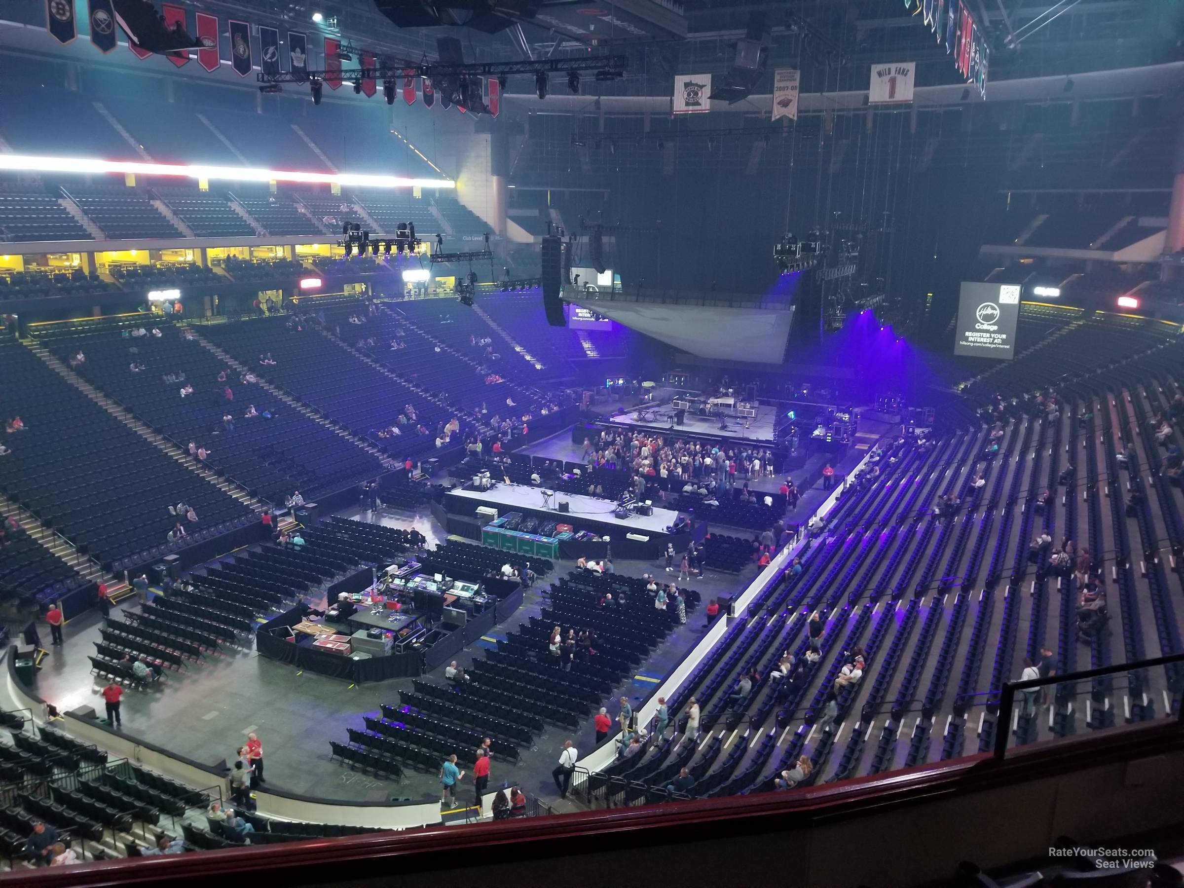 Club Seat View for Concert at Xcel Energy Center