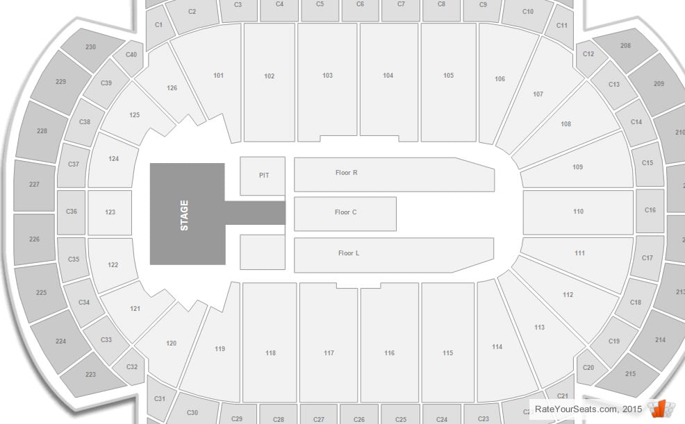 Detailed Seating Chart Xcel Energy Center