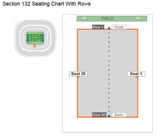 Bank Of America Stadium Seating Chart Row 1a