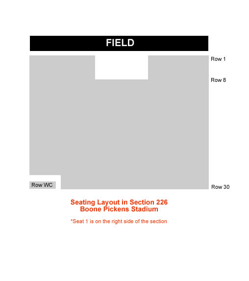 Seating Chart Boone Pickens Stadium