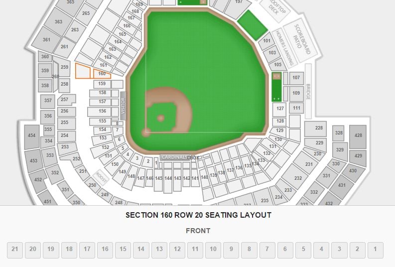 Cardinals Seating Chart With Seat Numbers