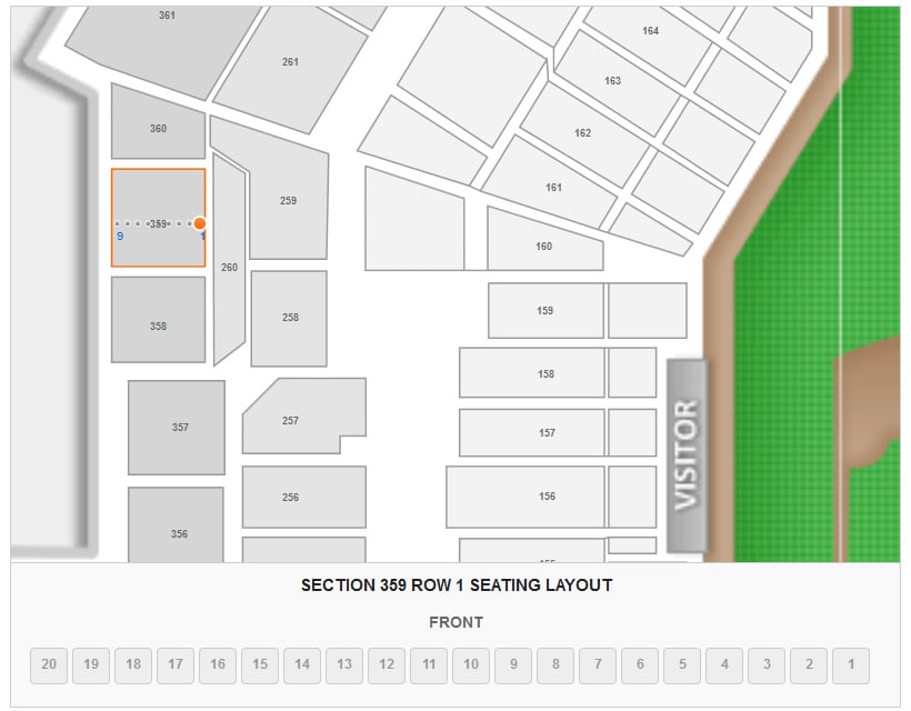 Busch Stadium Seating Chart With Rows And Seat Numbers