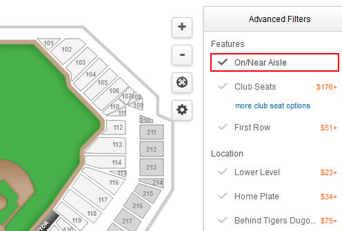 Shaded Seats at Comerica Park - Find Tigers Tickets in the Shade