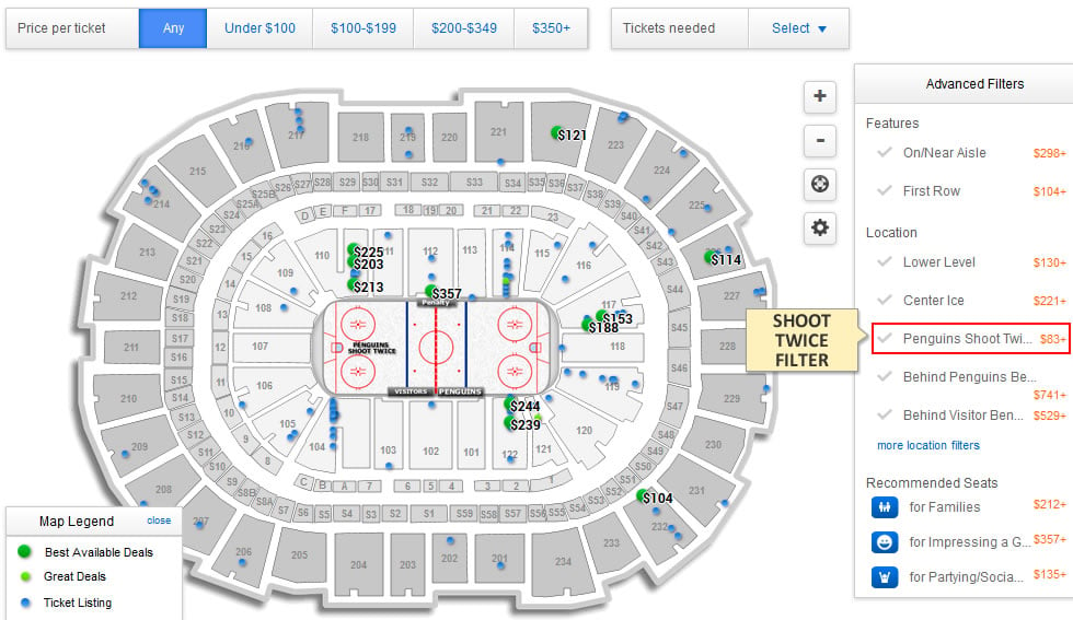 Consol seating chart penguins