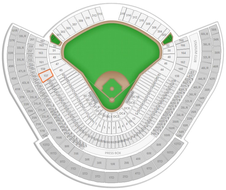 Dodger Seating Chart View
