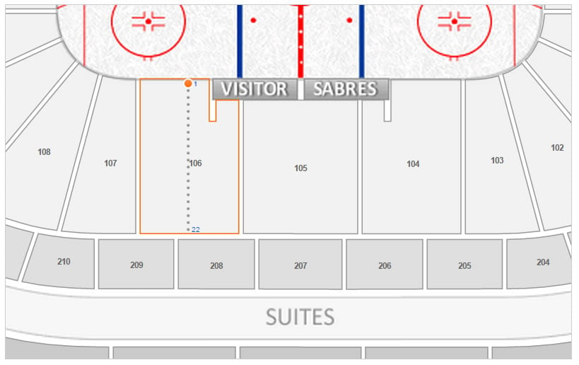 Buffalo Sabres Interactive Seating Chart