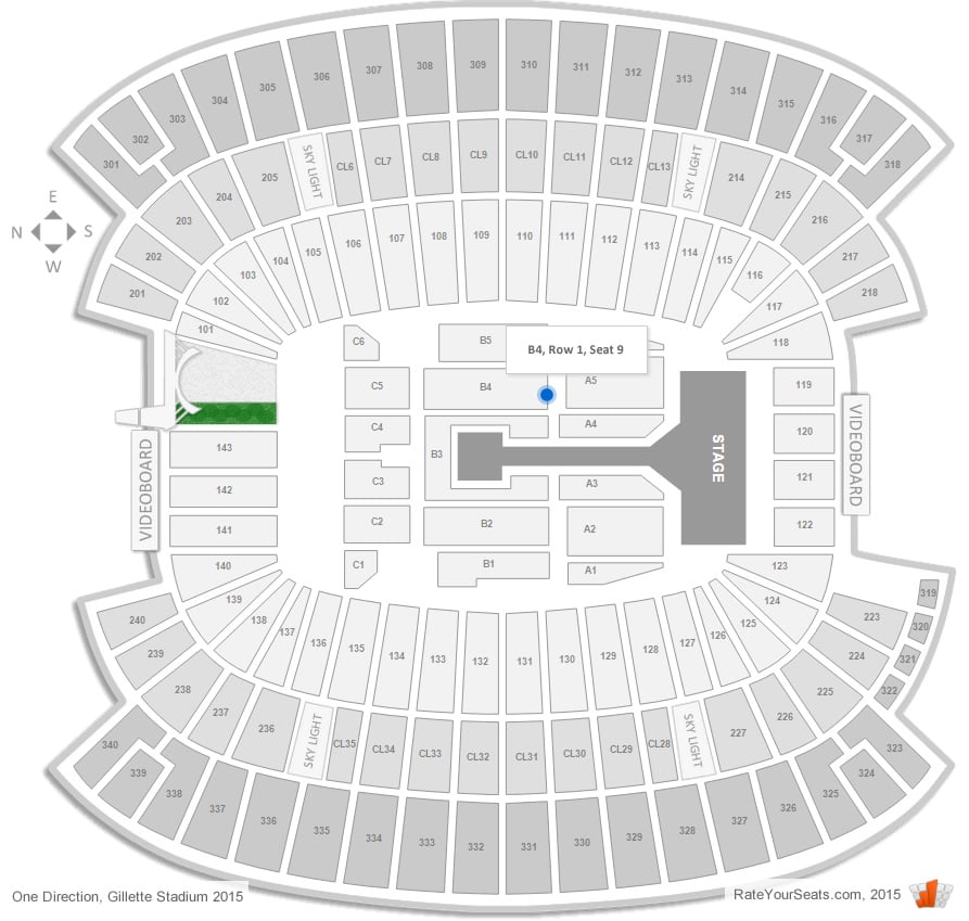 Gillette Stadium Concert Seating Chart & Interactive Map