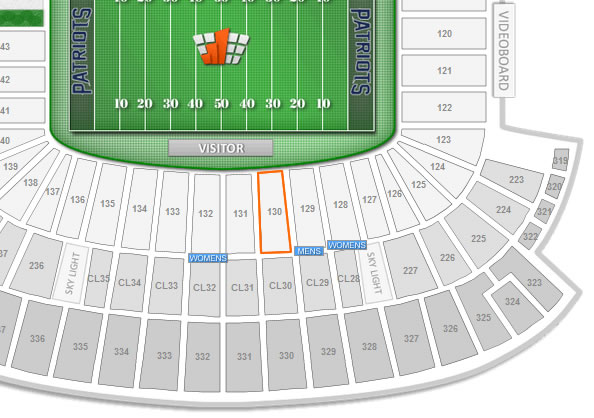 Gillette Seating Chart With Rows