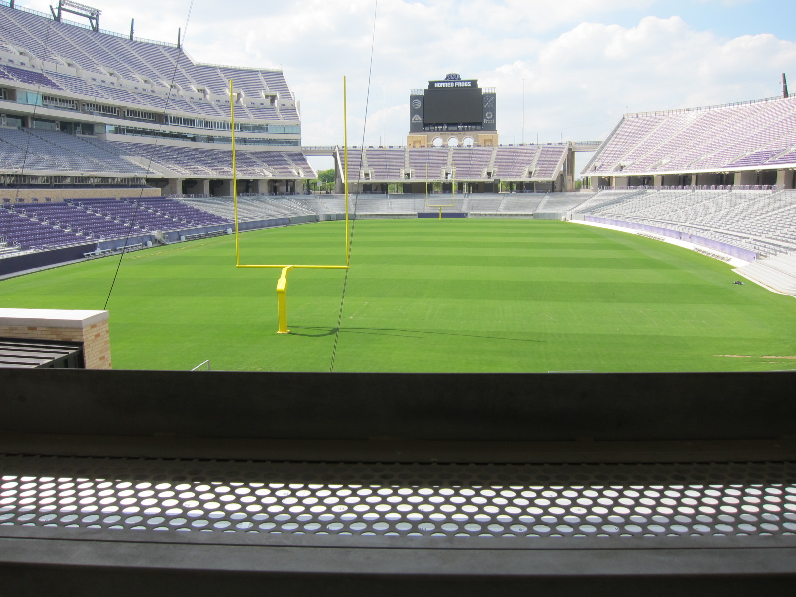 Field view from the South Endzone standing room area at Amon Carter Stadium