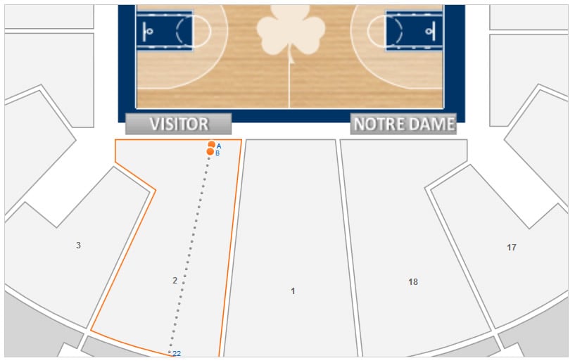 Notre Dame Basketball Joyce Center Seating Chart