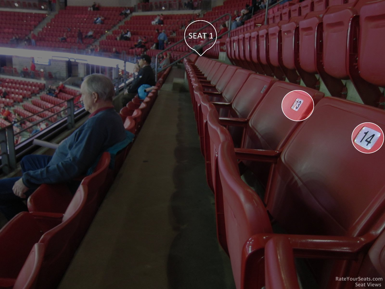 Seating progression at the Kohl Center