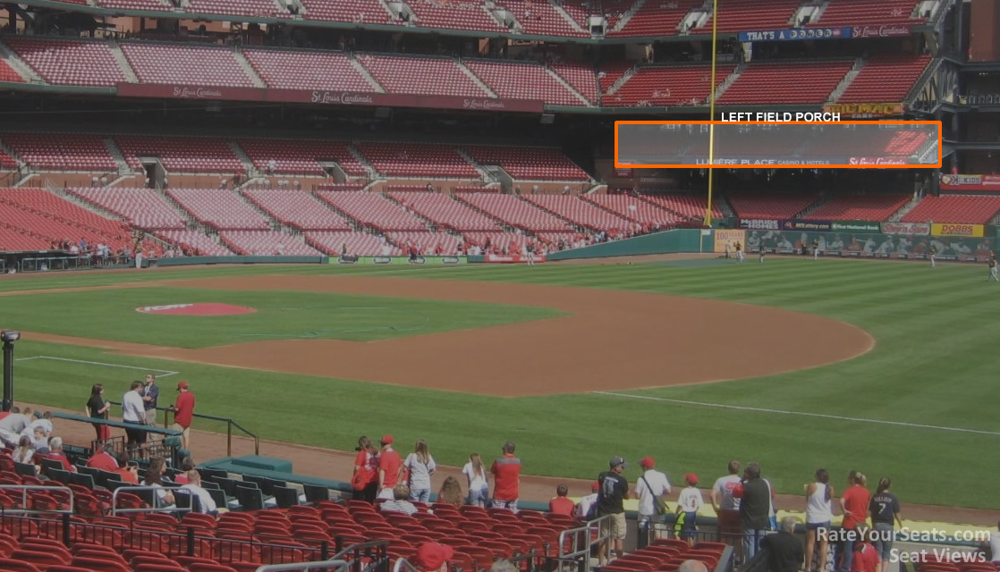 Left Field Porch Seats at Busch Stadium