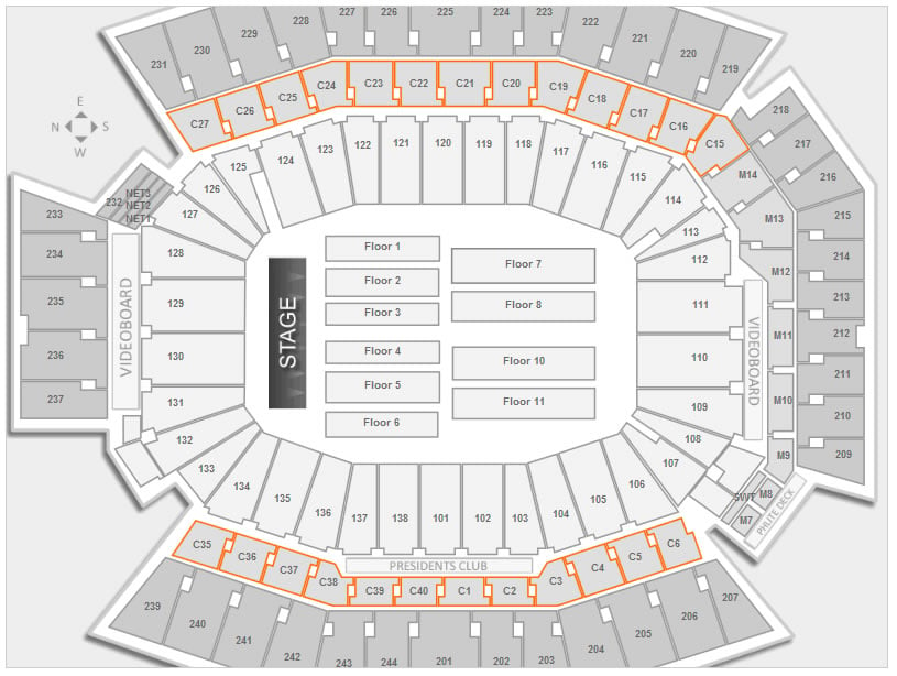 Lincoln Financial Field Interactive Concert Seating Chart
