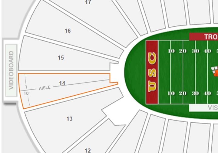 Usc Football Stadium Seating Chart