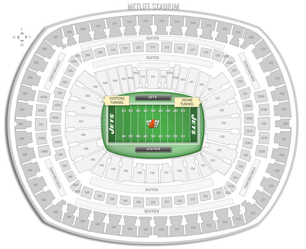 Metlife Stadium Seating Chart With Seat Numbers