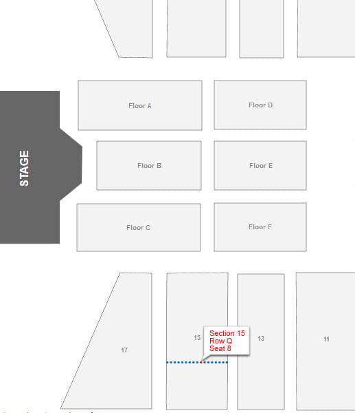 Mgm Grand Garden Arena Seating Chart With Seat Numbers