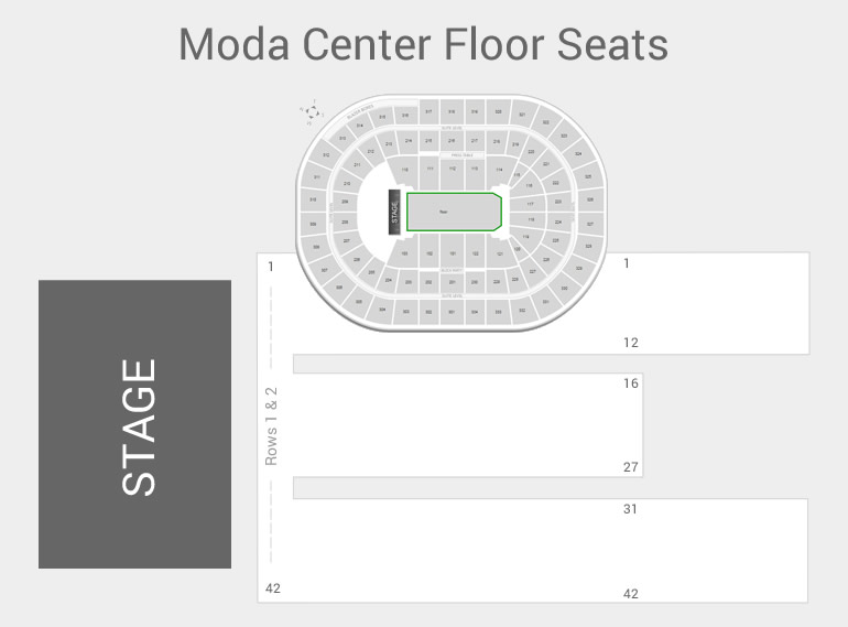 Moda Center Interactive Seating Chart