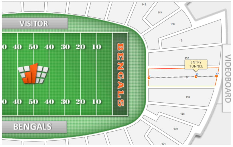 Cincinnati Bengals Paul Brown Stadium Seating Chart