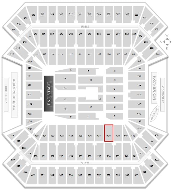 Raymond James Stadium Seating Chart With Rows