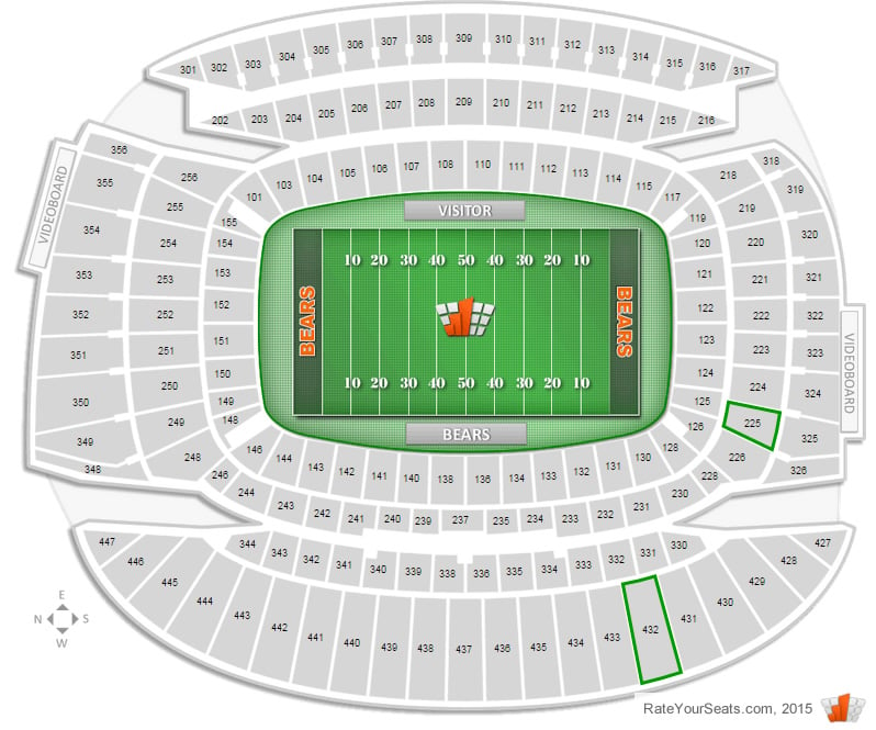Chicago Bears Football Stadium Seating Chart