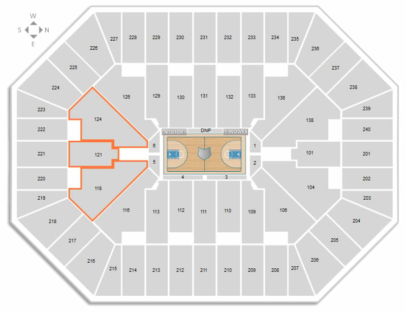 Timberwolves Seating Chart With Rows