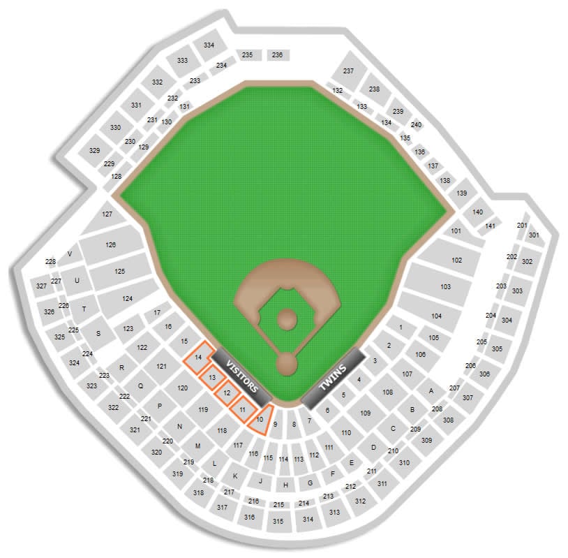 Minnesota Twins Target Field Seating Chart & Interactive Map ...