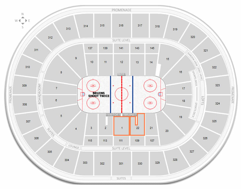 Boston Bruins TD Garden Seating Chart & Interactive Map ...