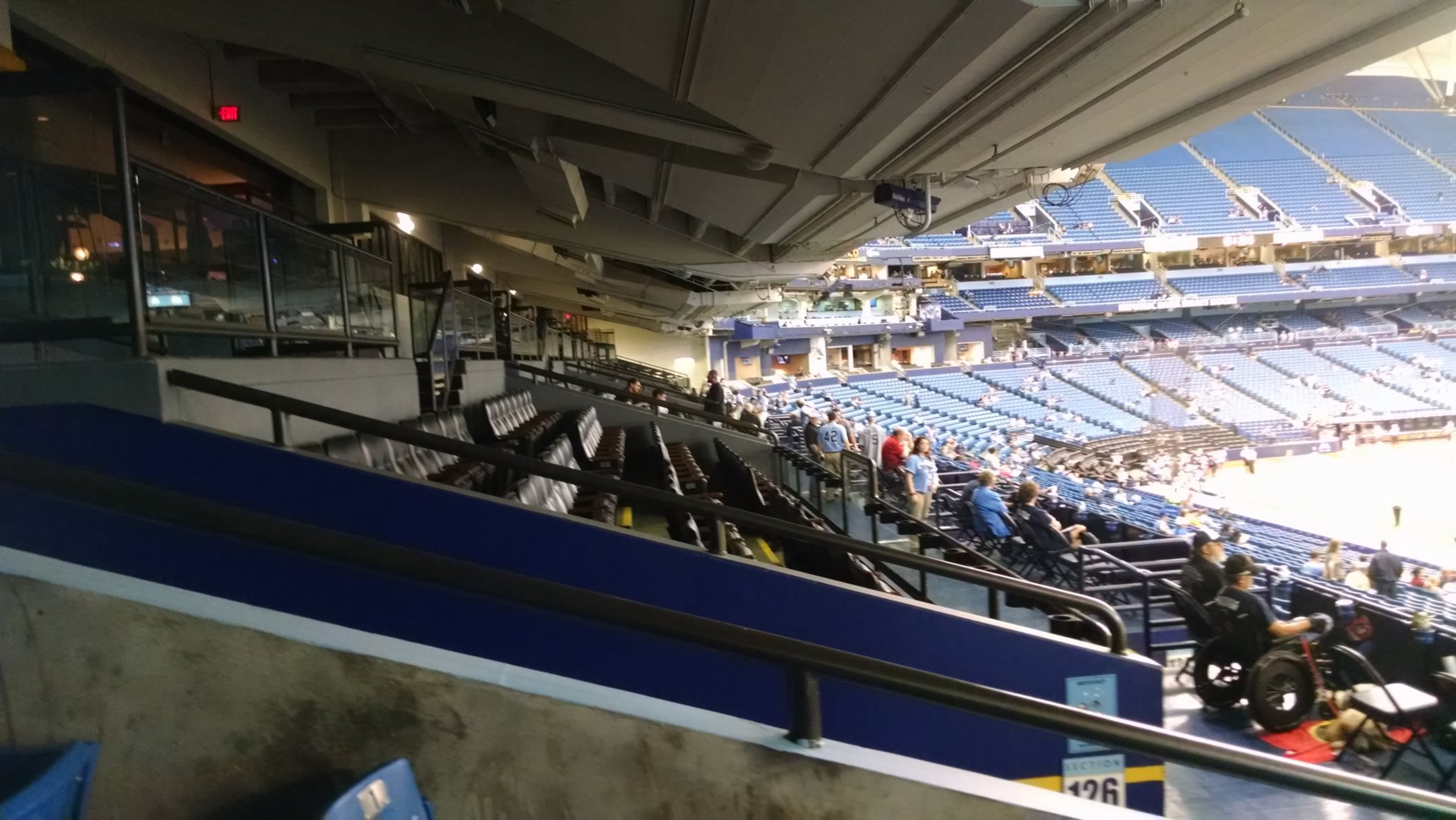 Great first visit at Tropicana Field Last Night! Love the Roof Colors! :  r/tampabayrays